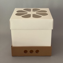 Pack x 6 u DRIP BOX 25 TAPA CARTULINA VISOR FLOR (25x25x25 cm) - wincopack