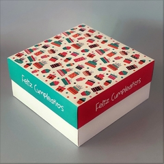 Pack x 6 u FELIZ 04 - OPEN S FELIZ CUMPLE (20x20x7,5 cm) CAJA SORPRESA - comprar online
