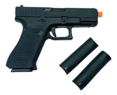 PISTOLA DE AIRSOFT A GÁS GBB GREEN GAS G19 GEN5 BK BLOWBACK FULL METAL – WE