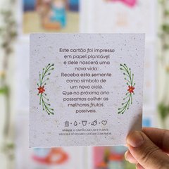 Cartão de Natal Plantável - Papel Semente 10x10cm - 10 unidades - comprar online