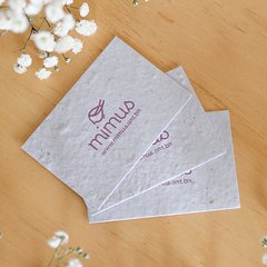 Cartão de visitas plantável - Papel Semente - 9x5cm - loja online