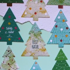 Cartão Plantável - Árvore de Natal 9x9cm - Personalizado - loja online