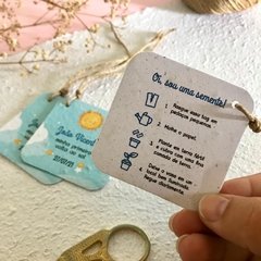 TAG PLANTÁVEL - PAPEL SEMENTE 6x6CM BORDAS REDONDAS - PERSONALIZADA - comprar online