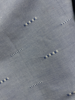 Jacquard 1,50 Ancho - Rayitas azul