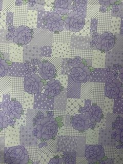 Pique Estampado - Patch Flores Lila - comprar online