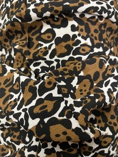 Gasa Estampada - Animal Print Choco