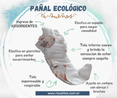 PAÑAL ECOLOGICO - Caritas - Cintura c/ abrojo - tienda online