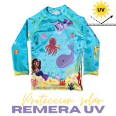 REMERA CON FILTRO UV - Fondo del mar - comprar online