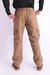 calça tática modelo cargo com bolsos laterais e ajuste de cintura na cor khaki