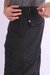 calça tática modelo cargo com bolsos laterais e ajuste de cintura na cor preto