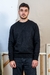 suéter masculino modelagem reta crewneck na cor preto