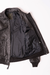 jaqueta de aviação modelo a-2 em couro legítimo na cor preto