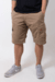 shorts cargo em tecido ripstop na cor khaki