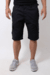 shorts cargo em tecido ripstop na cor preto