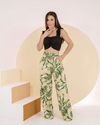 Conjunto Calça Pantalona - Estampa Verde (Veste 38/40)