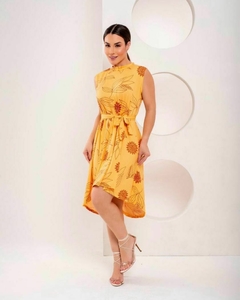 Vestido Andreza - Estampa Amarela (Veste 40/42)