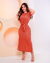 Vestido Midi Letícia - Estampa Coral