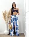 Conjunto Sunset Cropped + Calça - Estampa Azul (40/42)