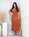 Vestido Midi Luna - Coral (Veste do 38 ao 44)