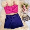 Conjunto Cropped + Short Saia