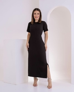 Vestido Midi Luna - Preto (Veste do 38 ao 44)