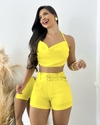 Conjunto Manu com Cinto Duplo - Amarelo (38)