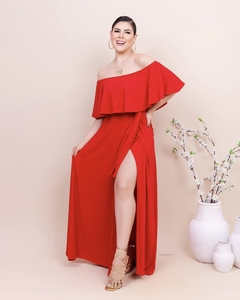 Vestido Longo Elisa - Vermelho (Veste até 42/44)