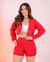 Conjunto Social Blazer + Short (Vermelho)