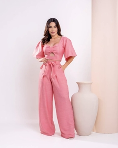 Conjunto Calça Pantalona + Cropped - Rosa Barbie (40/42) - loja online