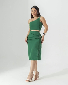 Conjunto Social Cropped + Saia Midi FENDA - Verde (Veste 38/40) - comprar online