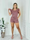 Conjunto Luiza - Xadrez Vinho (Veste 38/40)