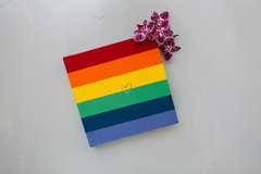 ÁLBUM AMOR VERSÃO ARCO ÍRIS - 20 x 20 cm - Em branco