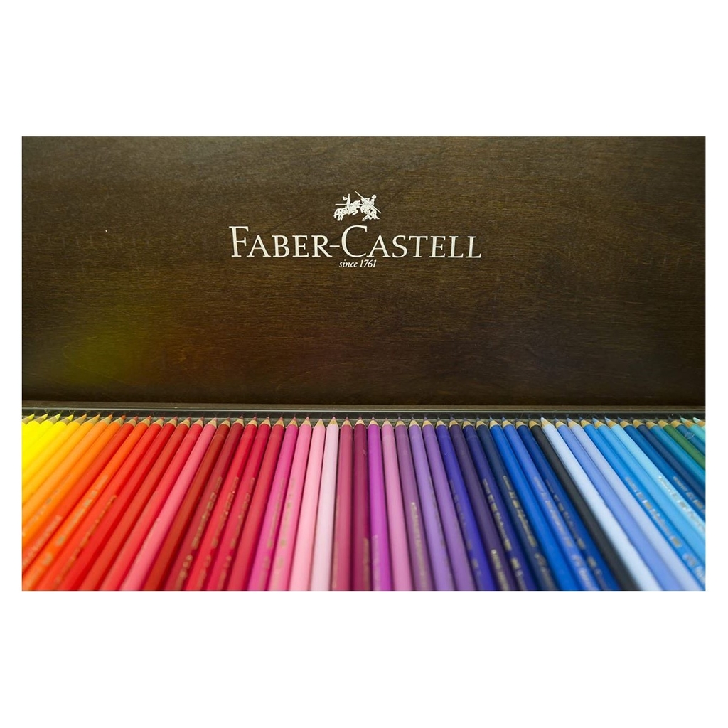 Estuche de Madera 120 lápices Polychromos Faber Castell