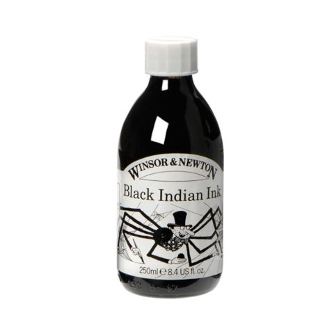 Tinta para dibujo Winsor & Newton Negro Botella x 250 ml