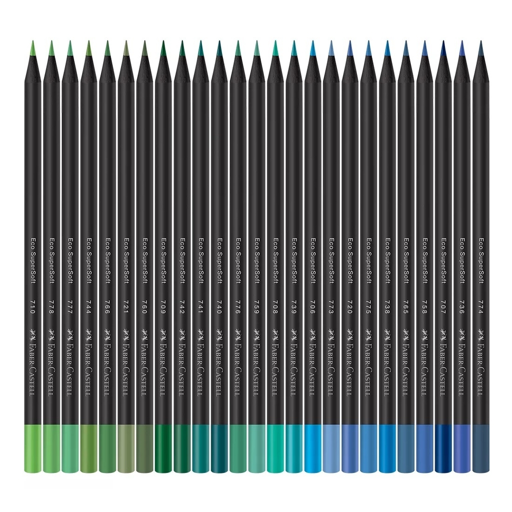 Lápices de colores Faber-Castell Supersoft estuche x 100