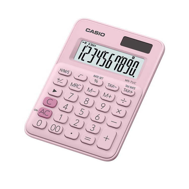 Calculadora Casio MS-7 Uc-Pk Rosa - Librería Guido