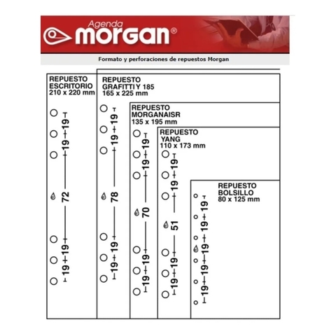 Repuesto índice Morgan 185 48 páginas