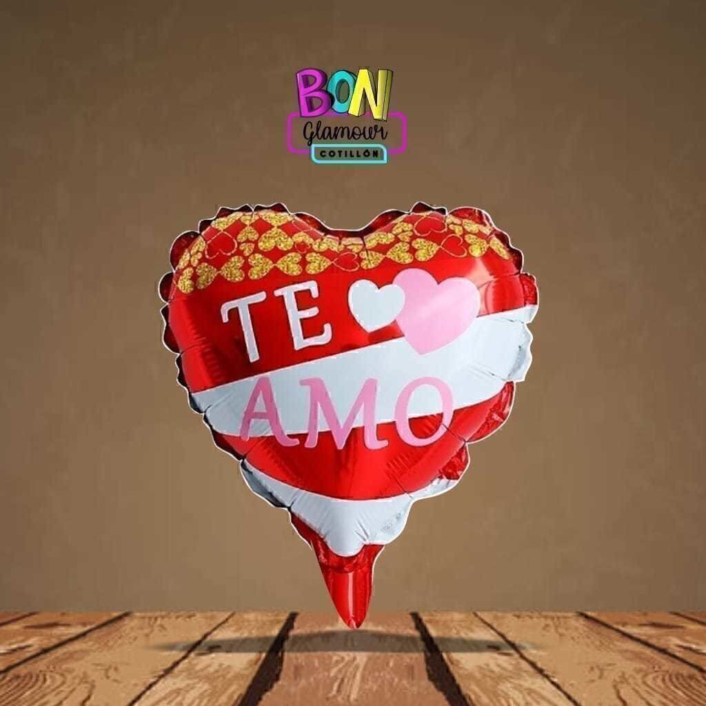 Globos De Corazones Rojos Amor Con Letras Te Amo Decoracion Para  Aniversario Set