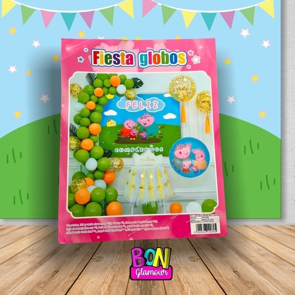 Set Deco Cumple Arco Globos Animales De Granja Zenon