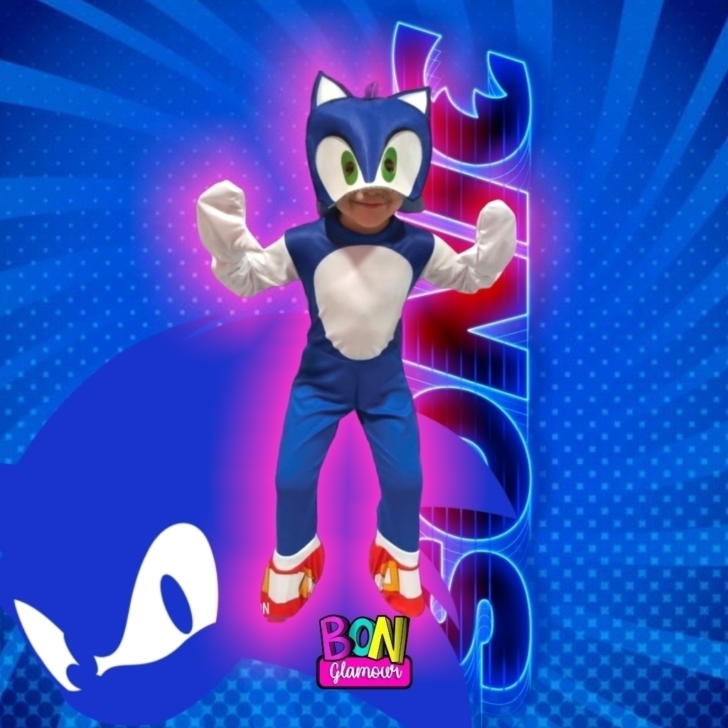 Disguise Sonic the Hedgehog Disfraz oficial de Sonic Movie y gorro