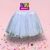 TUTU BLANCA CON BRILLOS 3 CAPAS 30CM X1