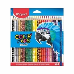 LAPICES COLORPEPS ANIMALS MAPED x24