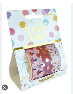 WASHI TAPE TALBOT X3 METALIZADAS (diferentes diseños) en internet