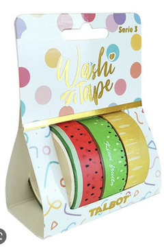 WASHI TAPE X3 TALBOT COMUNES( dierentes diseños) - comprar online