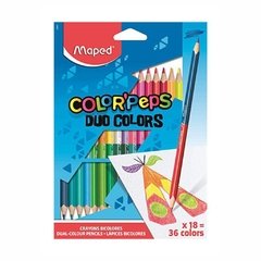 LAPICES COLORPEPS DUO COLORS MAPED x18