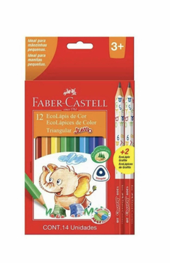 FABER LAPIZ JUMBO X12 + 2 LAPIZ NEGRO