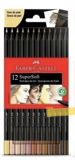 LAPICES SUPERSOFT X 12 COLORES PIEL