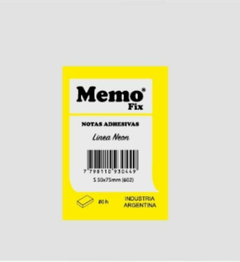 MEMO FIX NOTAS ADHESIVAS 50*75 FLUO