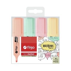 FILGO TEXT MARKER PASTEL x 4