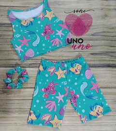 Conjunto Biker y Top Sirenita Lycra - Uno+Uno